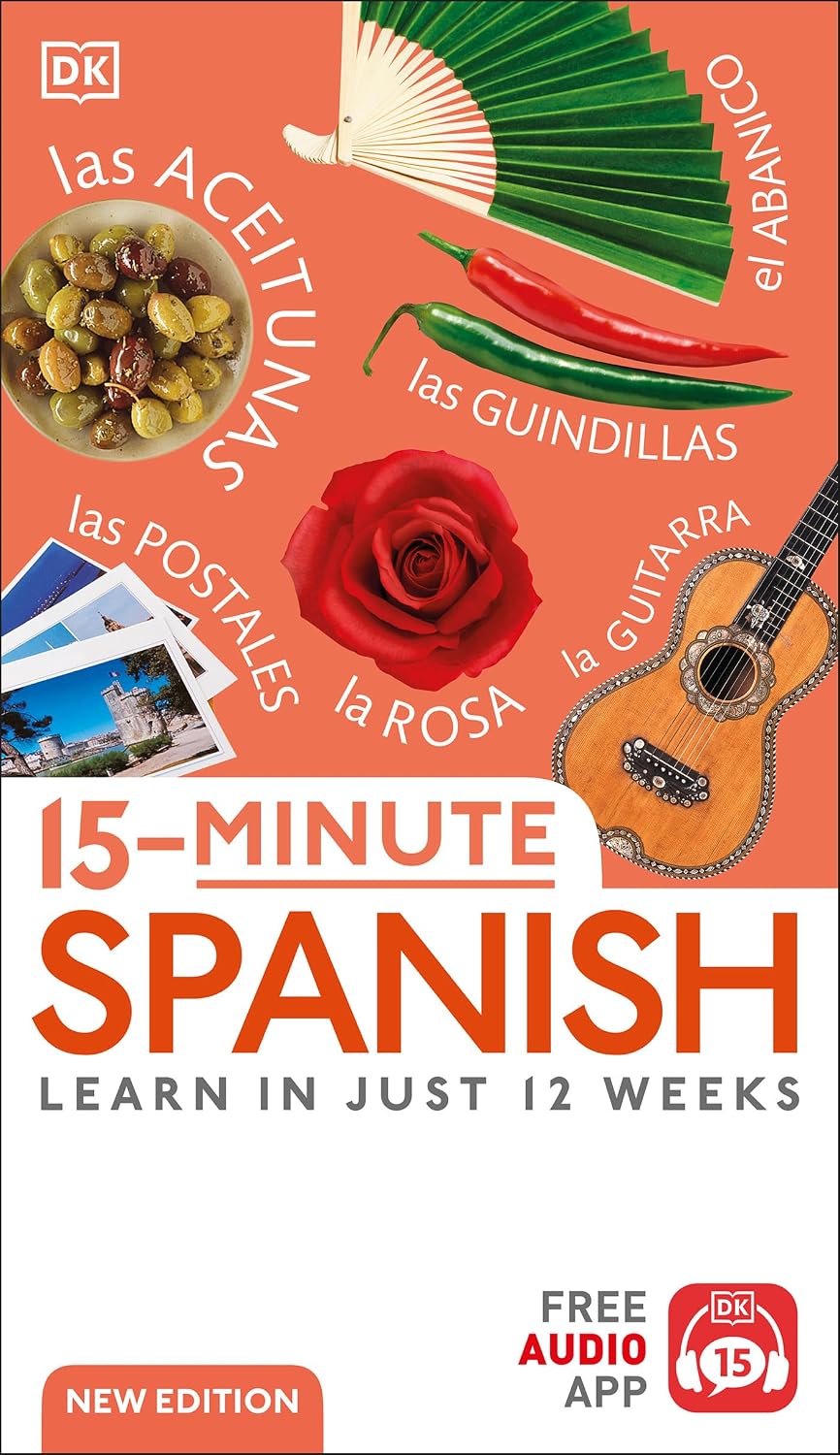 15-Minute Spanish: New Edition by DK Publishing book cover