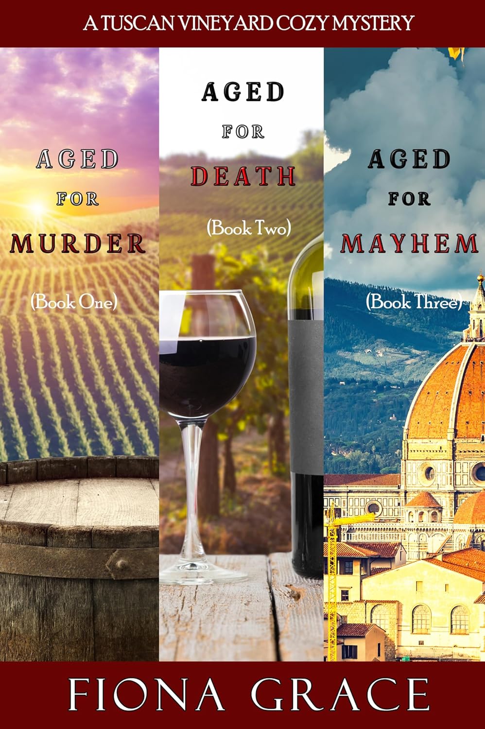 A Tuscan Vineyard Cozy Mystery (Books 1–3) by Fiona Grace book cover