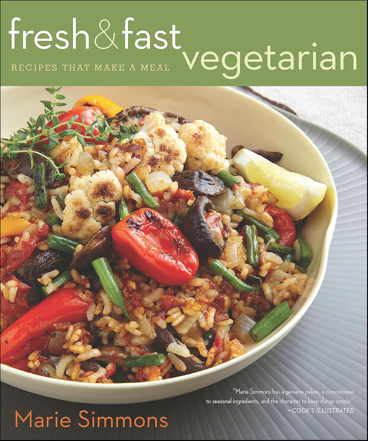 Fresh & Fast Vegetarian by Marie Simmons book cover
