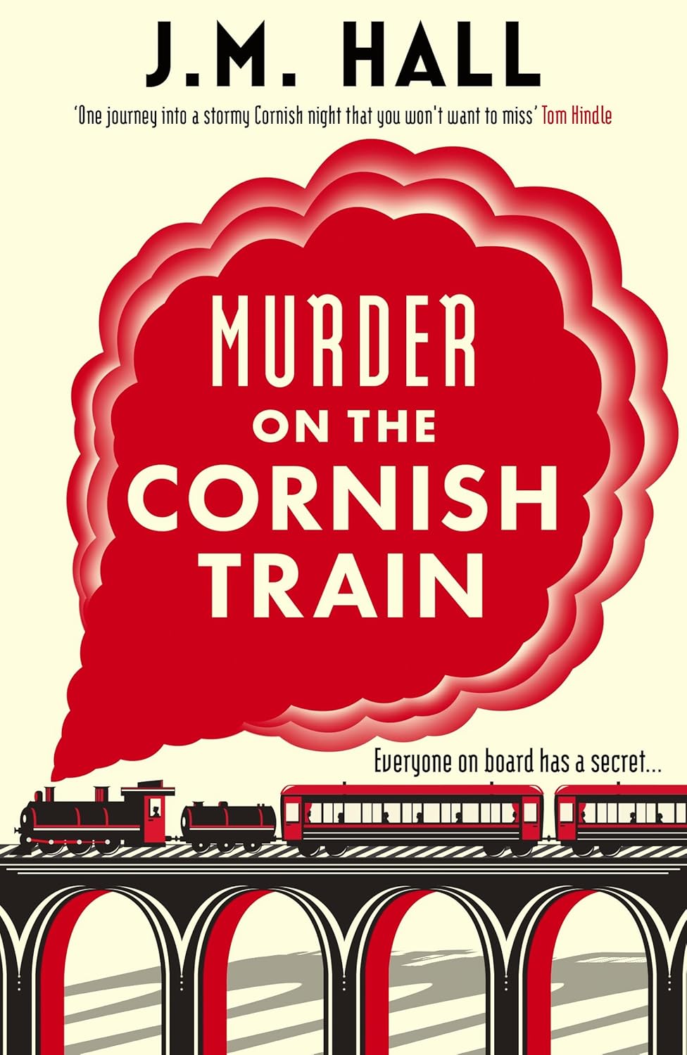 Murder on the Cornish Train by J. M. Hall book cover