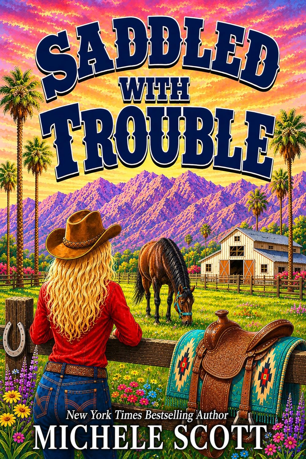 Saddled with Trouble by Michele Scott book cover