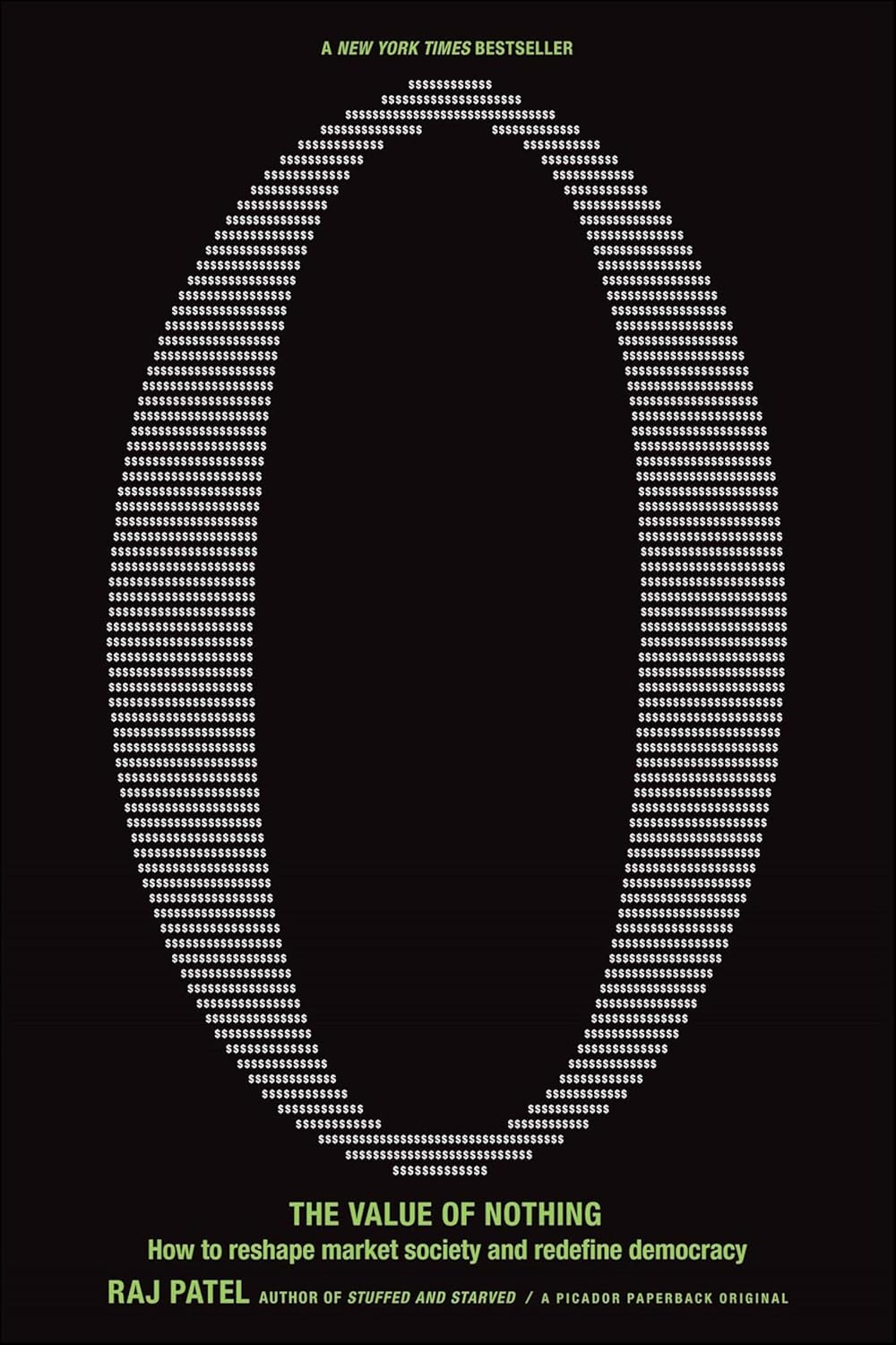 The Value of Nothing by Raj Patel book cover