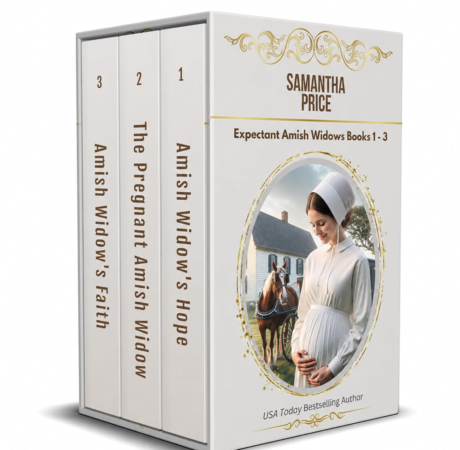 Expectant Amish Widows (Books 1–3) by Samantha  Price book cover