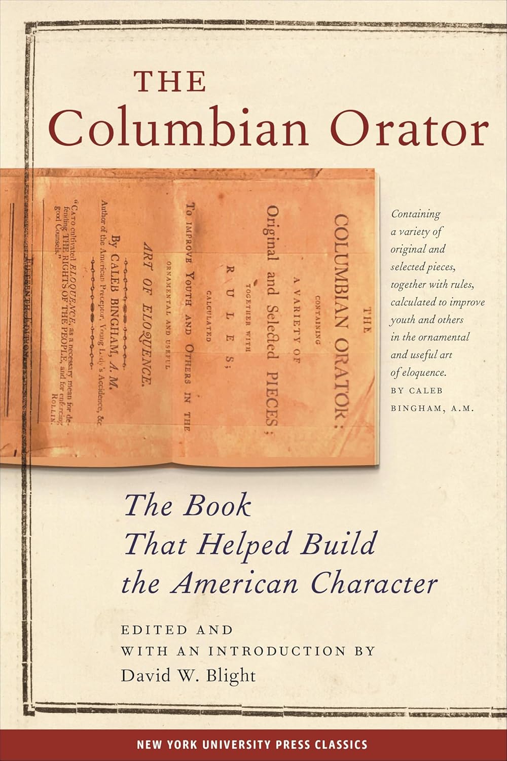 The Columbian Orator by David W. Blight book cover