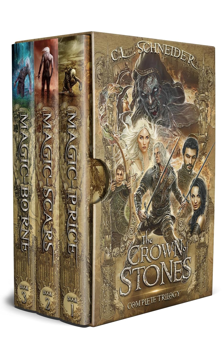 The Crown of Stones (Complete Trilogy) by C. L. Schneider book cover