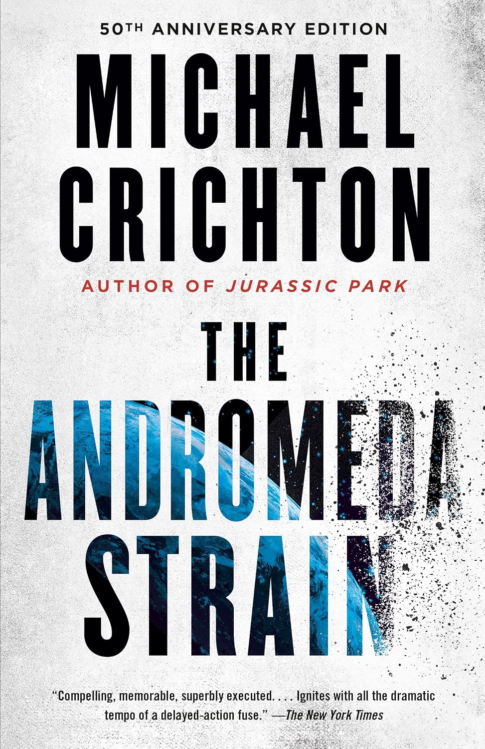 The Andromeda Strain by Michael Crichton book cover