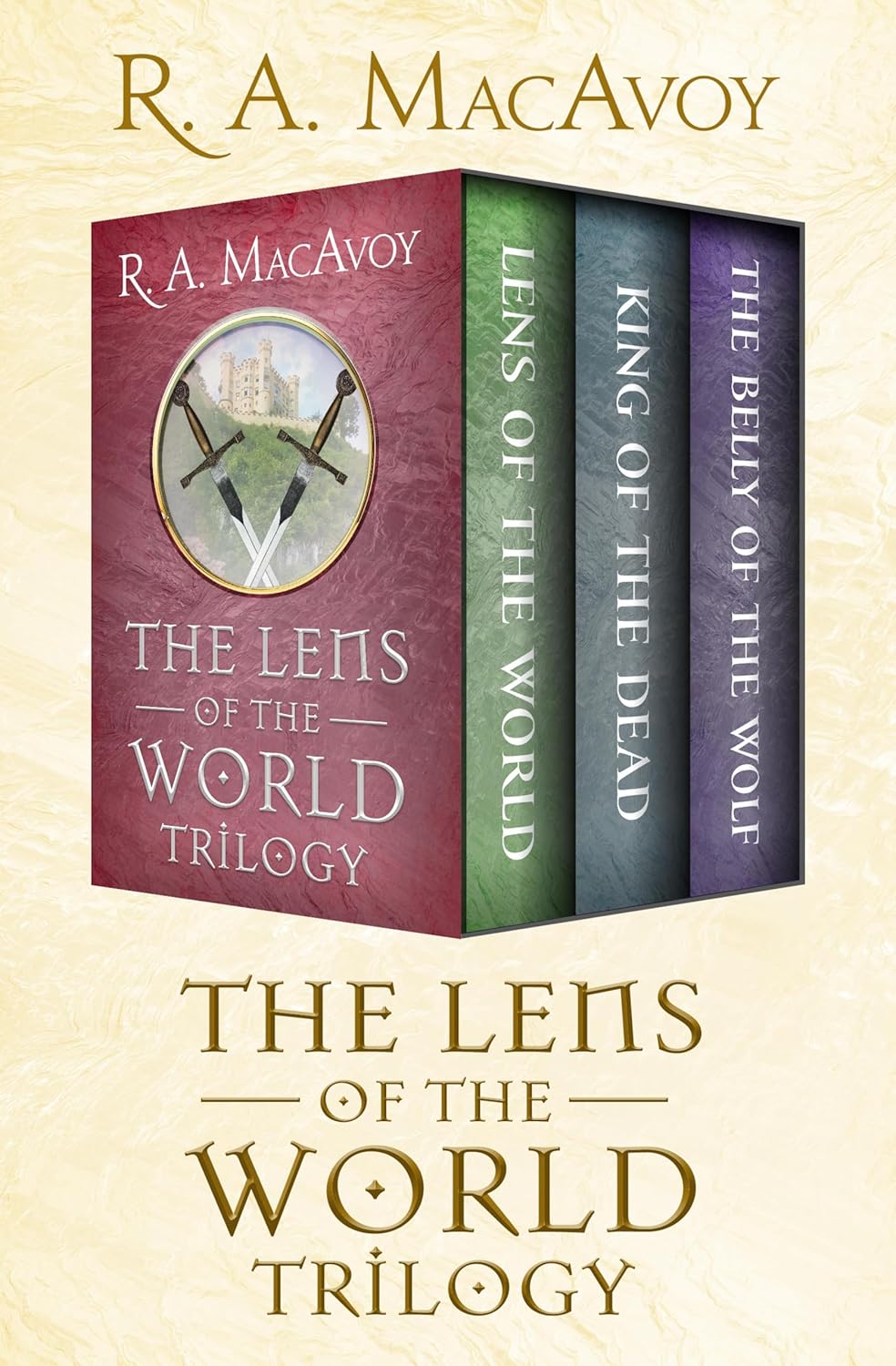 The Lens of the World Trilogy by R. A. MacAvoy book cover