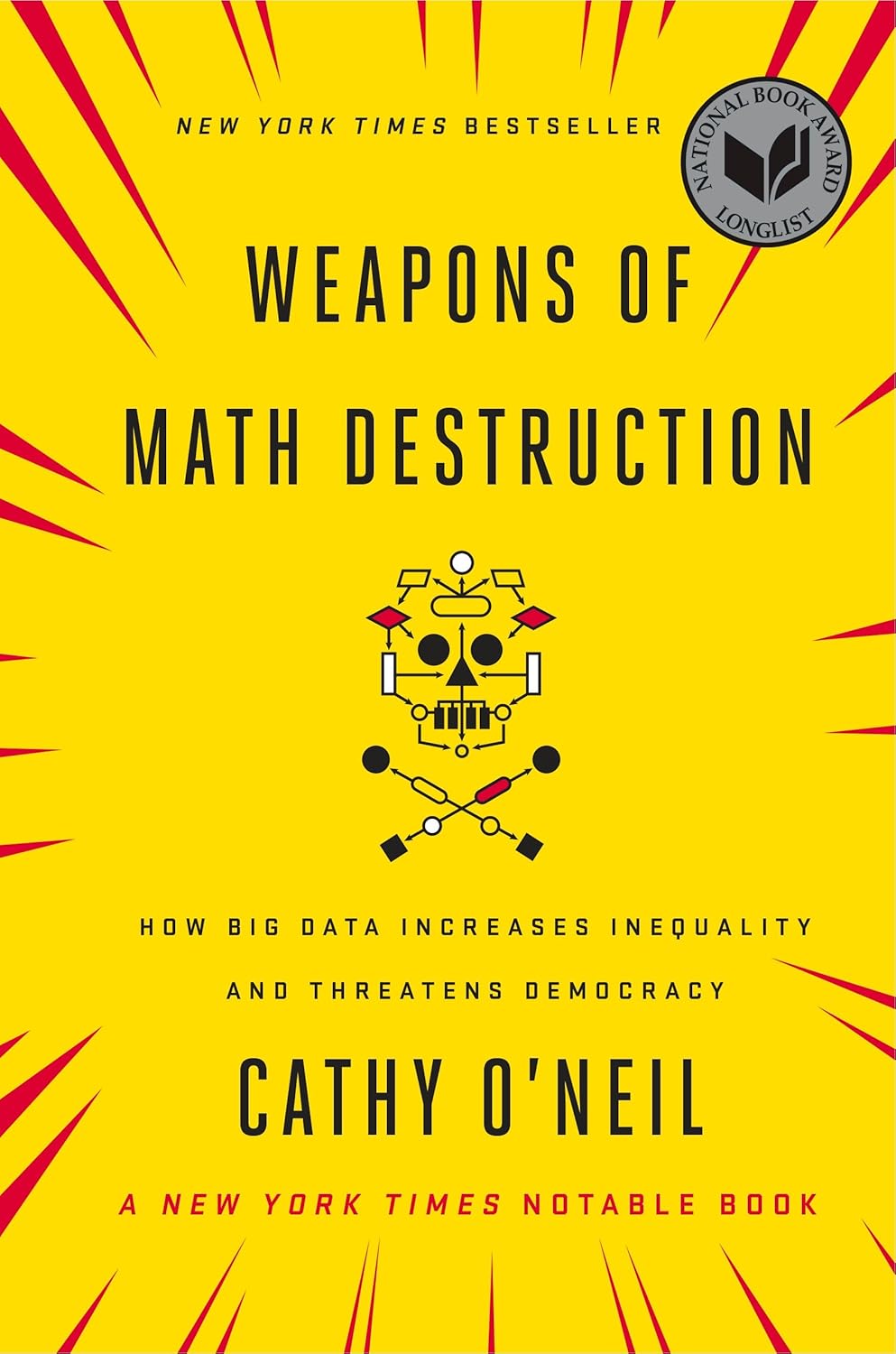 Weapons of Math Destruction by Cathy O’Neil book cover