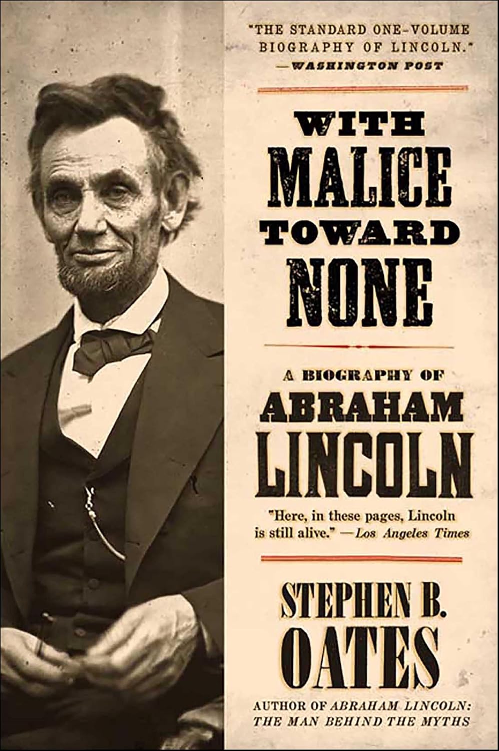 With Malice Toward None by Stephen B. Oates book cover