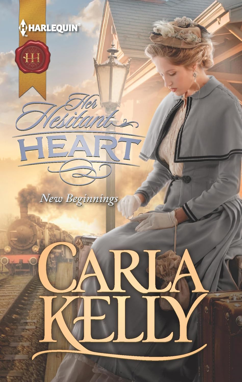 Her Hesitant Heart by Carla Kelly book cover