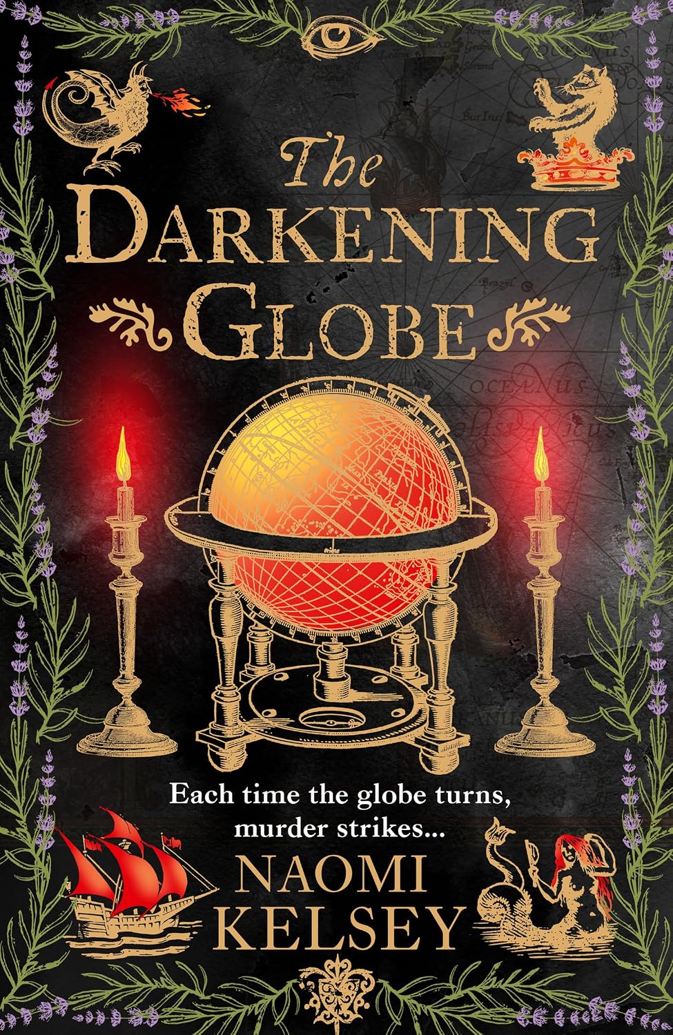 The Darkening Globe by Naomi Kelsey book cover