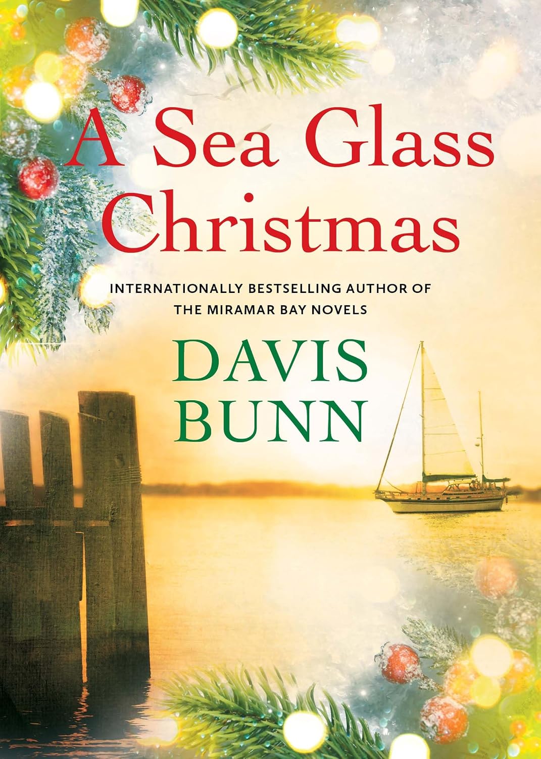 A Sea Glass Christmas by Davis Bunn book cover