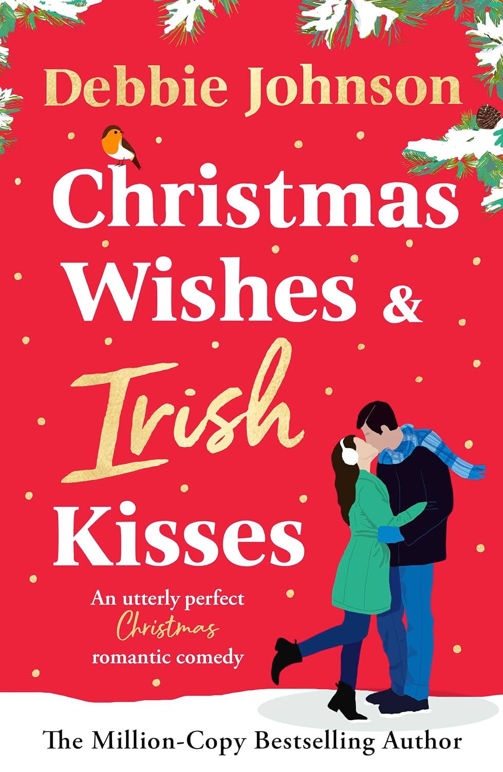 Christmas Wishes & Irish Kisses by Debbie Johnson book cover