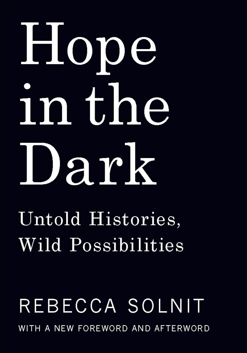 Hope in the Dark by Rebecca Solnit book cover