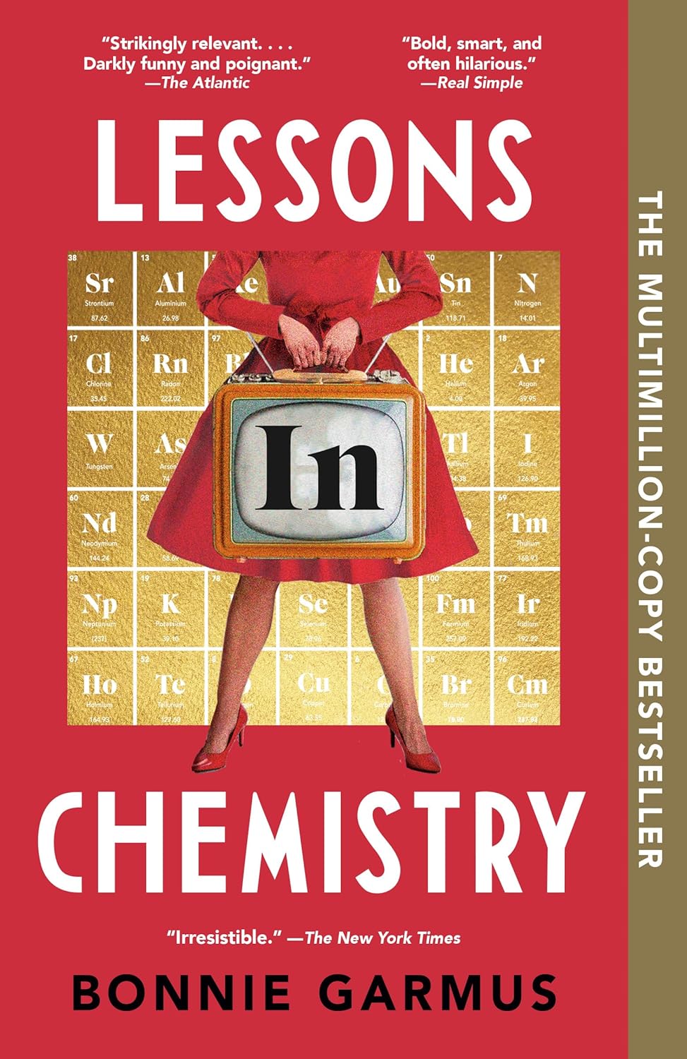 Lessons in Chemistry by Bonnie Garmus book cover