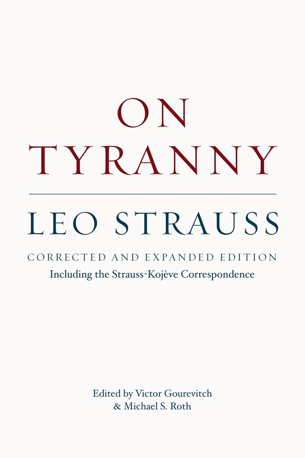 On Tyranny by Leo Strauss book cover